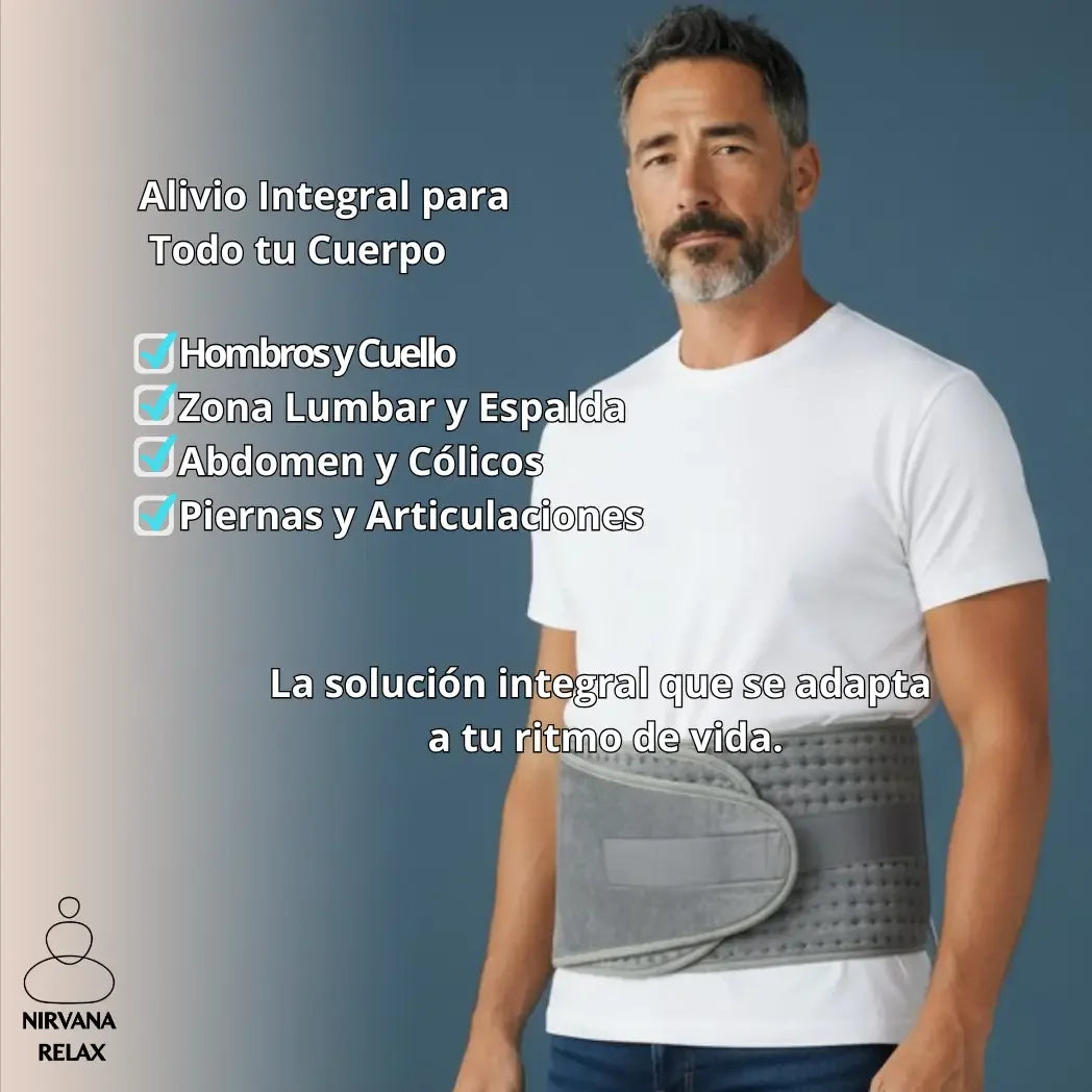 Almohadilla eléctrica Nirvana Relax para alivio del dolor lumbar y muscular