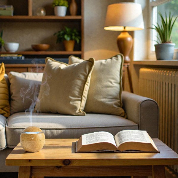 Humidificador de Aire Portátil con Diseño de Madera y Aromaterapia