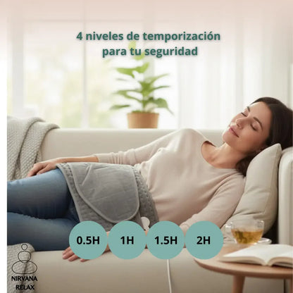 Almohadilla eléctrica Nirvana Relax para alivio del dolor lumbar y muscular"