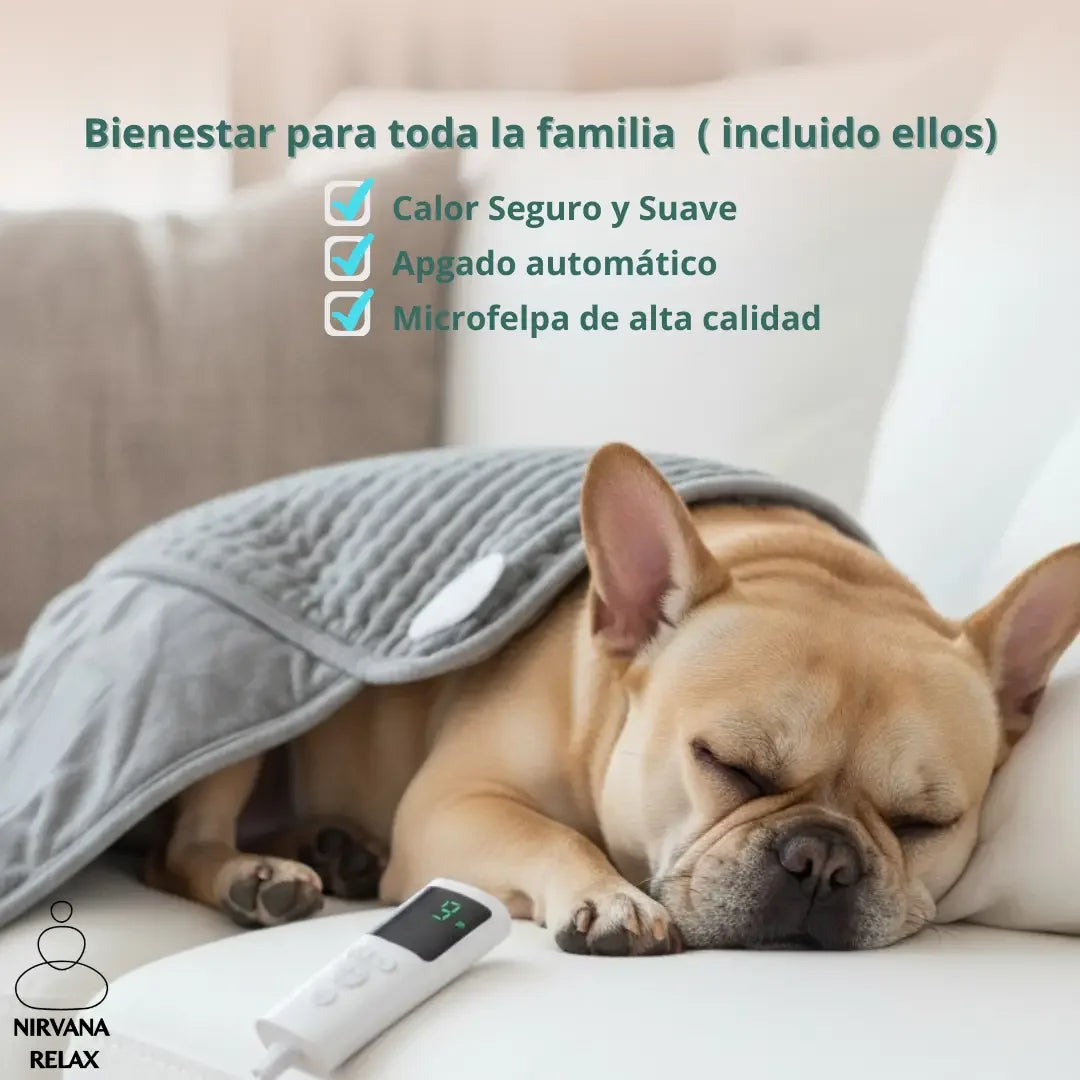 Almohadilla eléctrica Nirvana Relax para alivio del dolor lumbar y muscular"