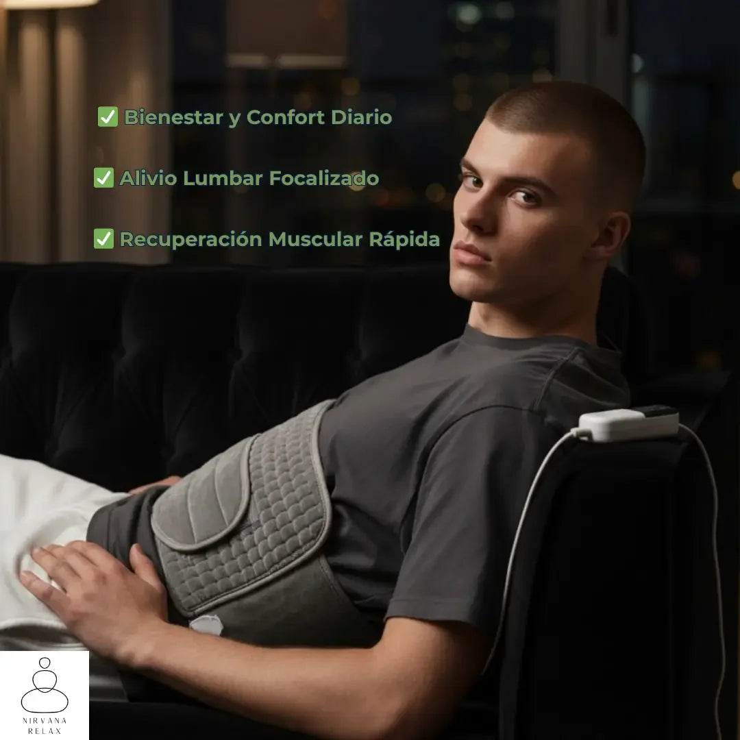 Almohadilla eléctrica Nirvana Relax para alivio del dolor lumbar y muscular