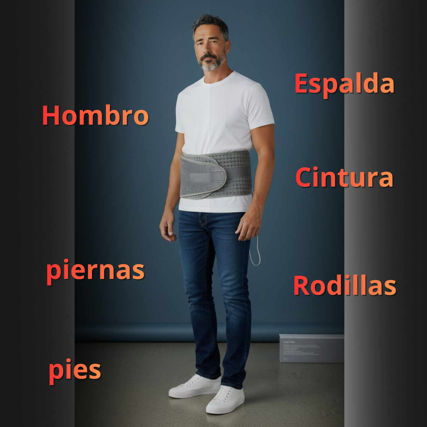 Cinturón relax y confort en tu casa. Ligero y puedes usarlo en todo el cuerpo.