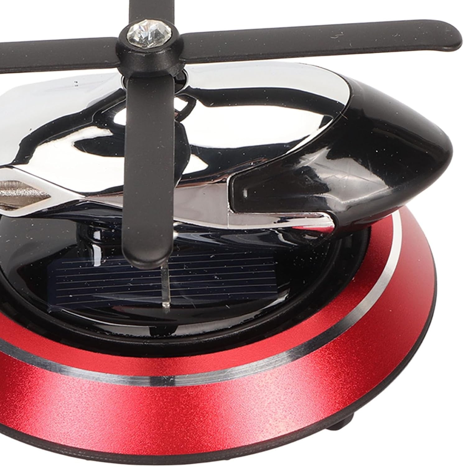 Helicopter Car Air Fresheners Rotating, Solar Car Fresheners Airplane Car Perfume Decoration for Office Bar, Relieve Stress Alloy Car Essential Oil Diffuser for Home (Red)
