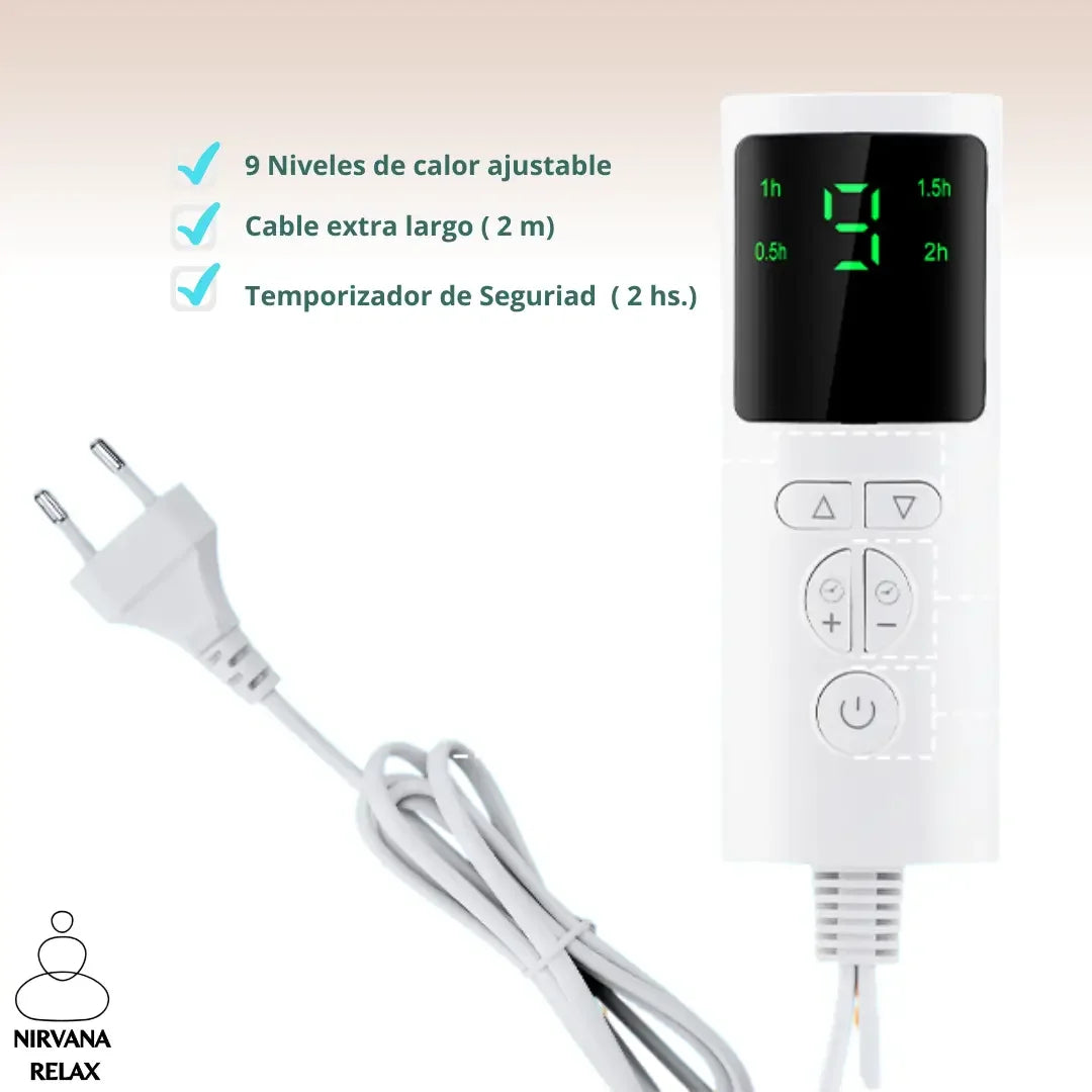Almohadilla eléctrica Nirvana Relax para alivio del dolor lumbar y muscular"