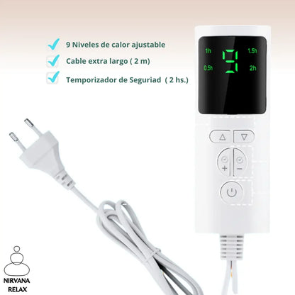 Almohadilla eléctrica Nirvana Relax para alivio del dolor lumbar y muscular"