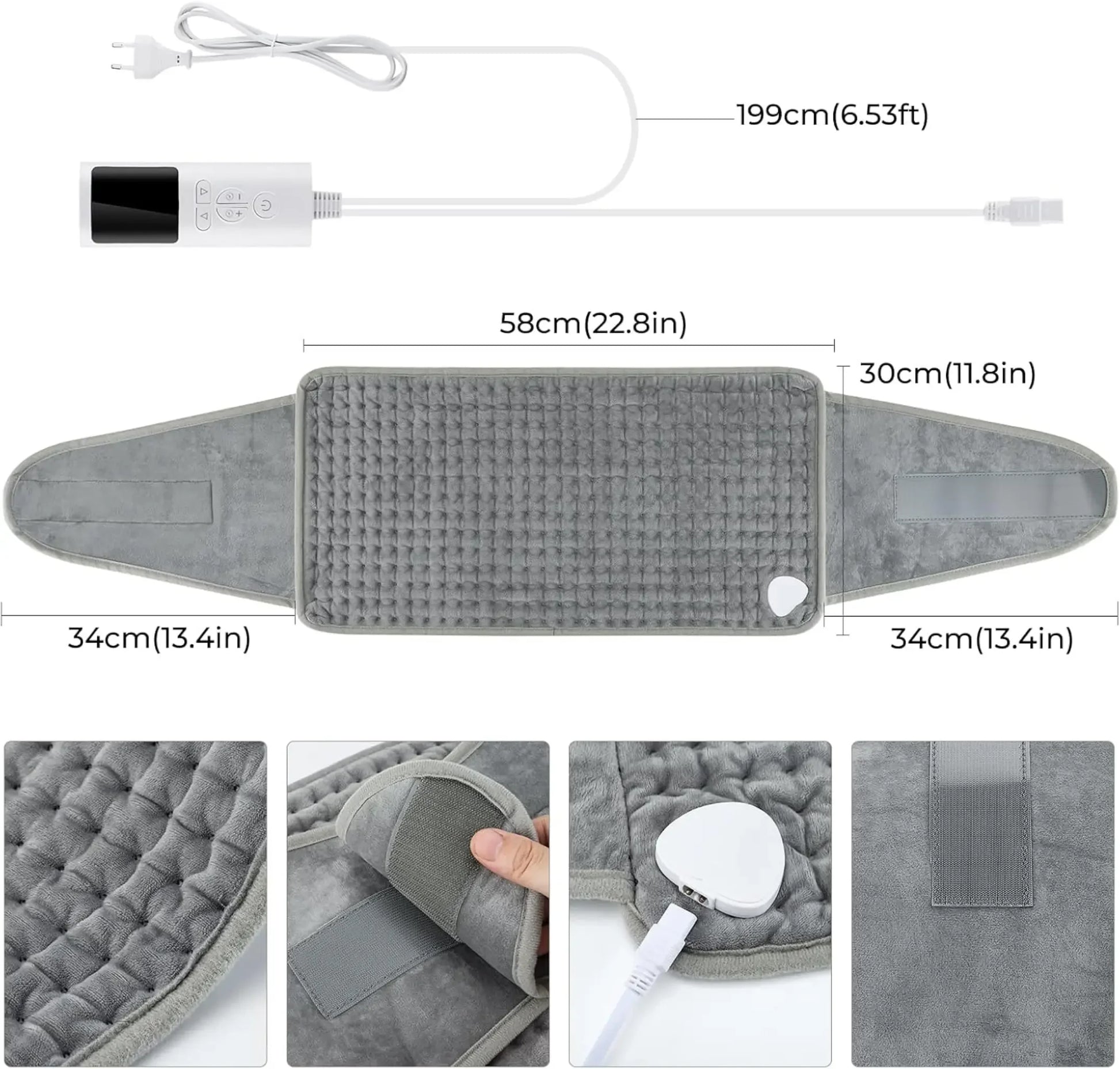 Almohadilla eléctrica Nirvana Relax para alivio del dolor lumbar y muscular"